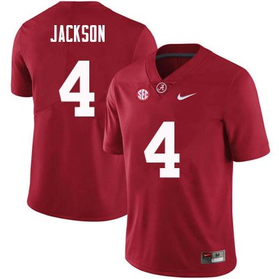 NCAA Men's Alabama Crimson Tide #4 Eddie Jackson Stitched College Nike Authentic Crimson Football Jersey UV17S54ME